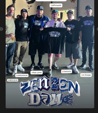 Load image into Gallery viewer, ZEN ZEN DAME COLLAB - MEN'S SHORT SLEEVE HEAVY WT TSHIRT - BLACK