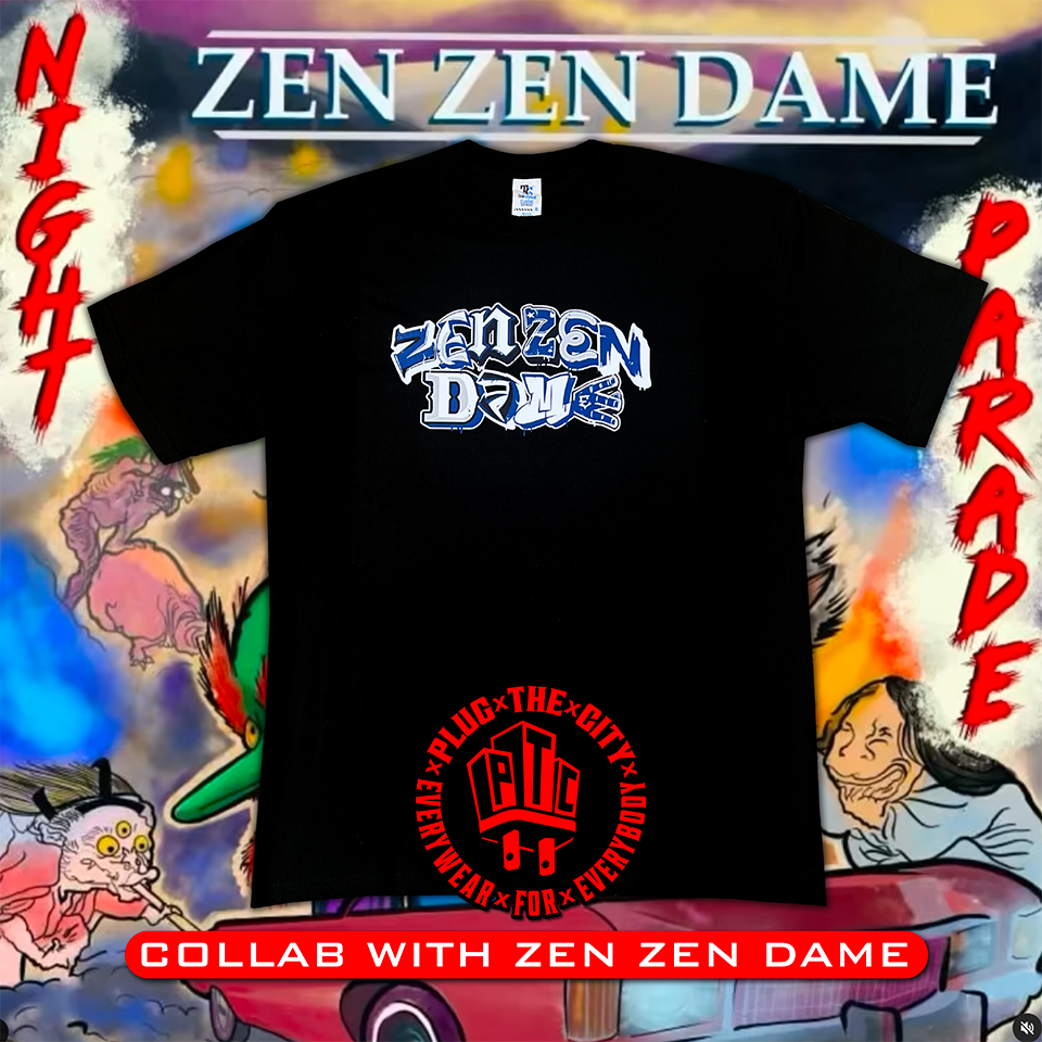 ZEN ZEN DAME COLLAB - MEN'S SHORT SLEEVE HEAVY WT TSHIRT - BLACK