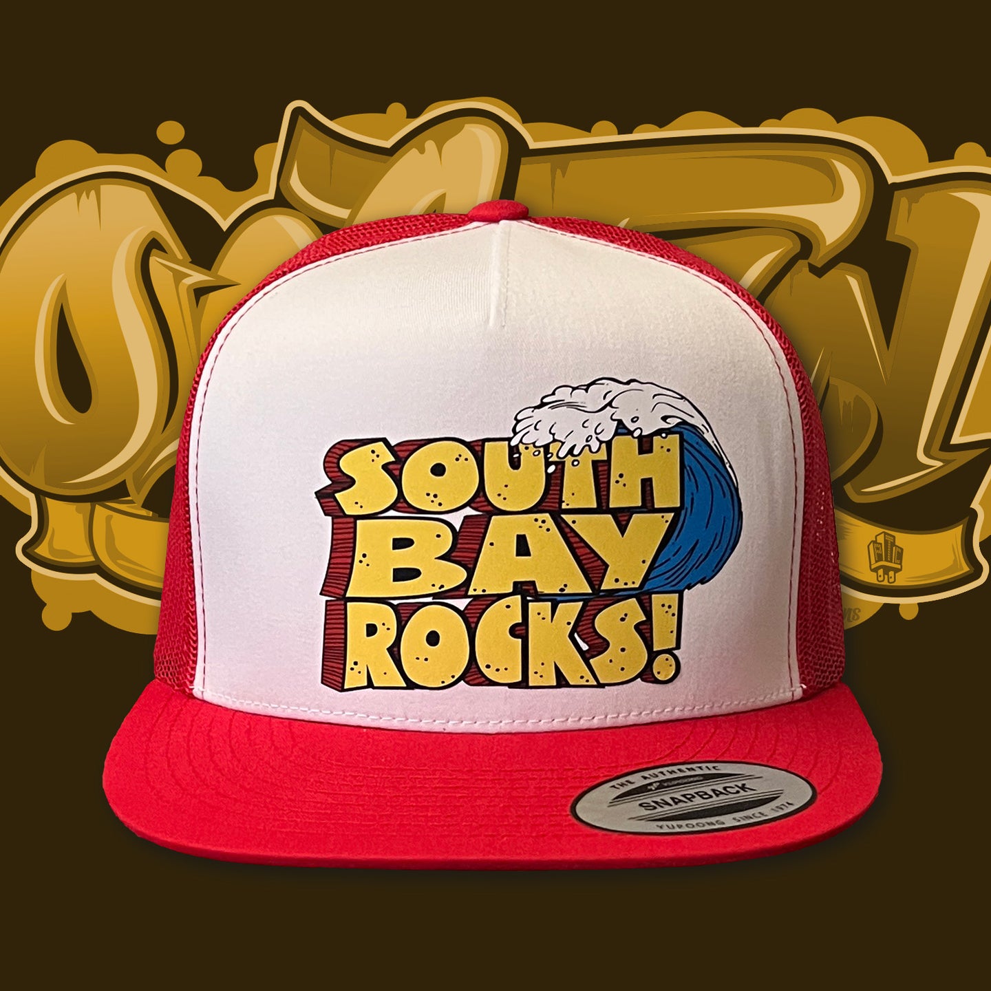 South Bay Rocks-Red Trucker Hat