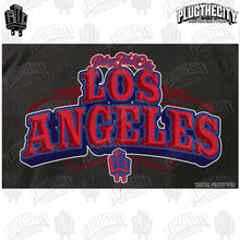 Load image into Gallery viewer, Los Angeles 2.0-Men&#39;s Short Sleeve-black (Red&amp;Blue)
