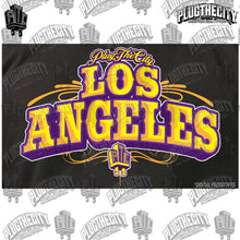 Load image into Gallery viewer, Los Angeles 2.0-Men&#39;s Short Sleeve-black (Purple&amp;Gold)
