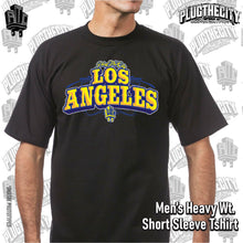 Load image into Gallery viewer, Los Angeles 2.0-Men&#39;s Short Sleeve-black (Blue and Gold)
