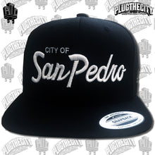 Load image into Gallery viewer, City of San Pedro-110 &amp; PTC on the side of snapback baseball hat-Color:Black
