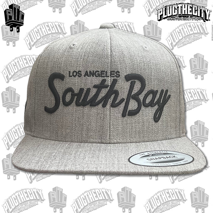 South Bay-Los Angeles-405 & PTC logos on the sides-snapback baseball hat-heather gray