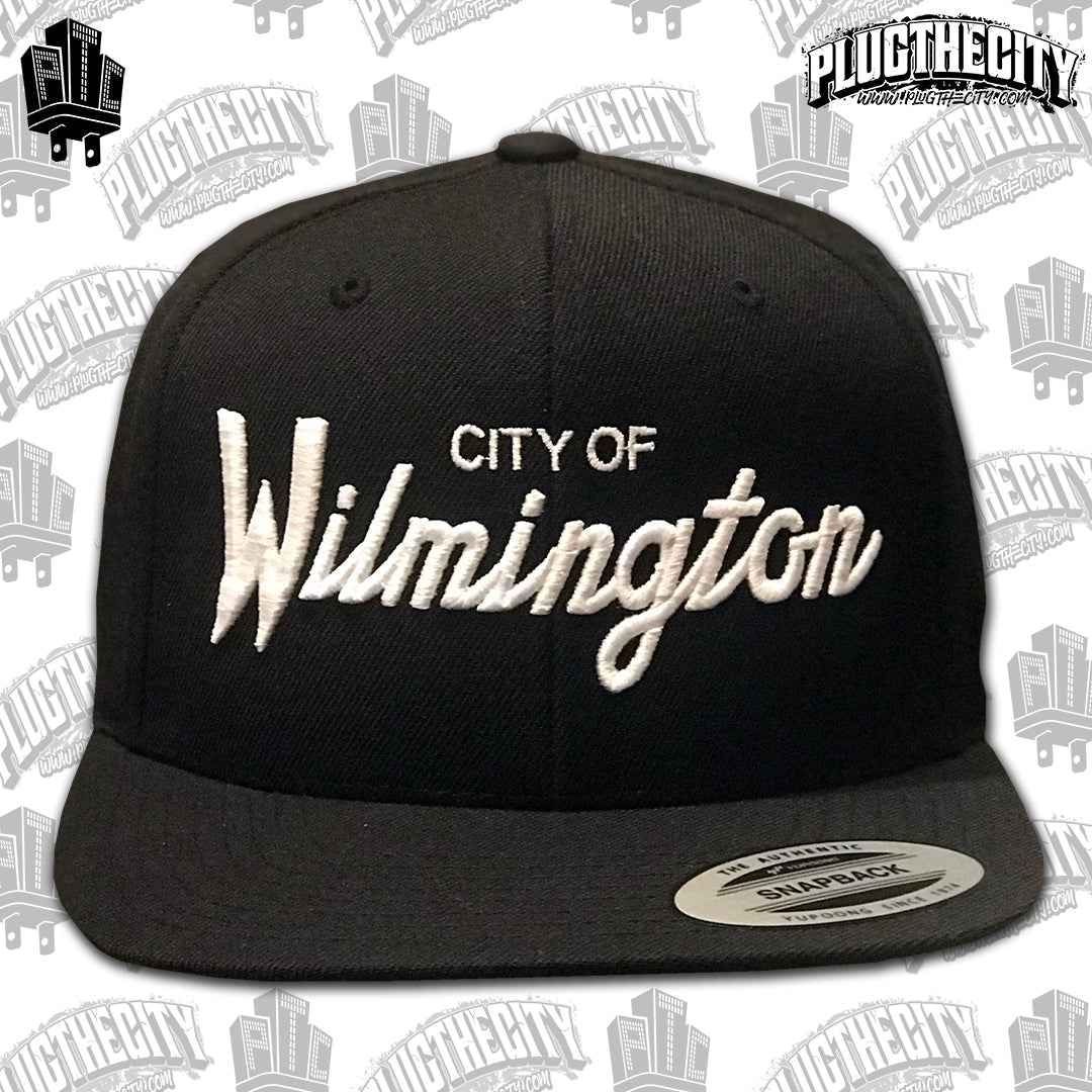 City of Wilmington-110 & PTC on the side of snapback baseball hat-Color:Black