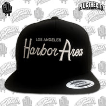 Load image into Gallery viewer, Harbor Area-Los Angeles-110 &amp; PTC logos on the sides-snapback baseball hat-black
